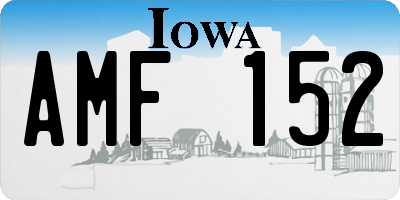 IA license plate AMF152