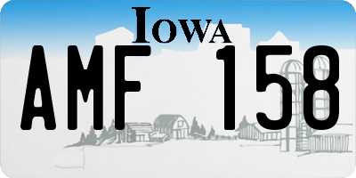 IA license plate AMF158