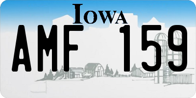 IA license plate AMF159