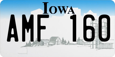 IA license plate AMF160