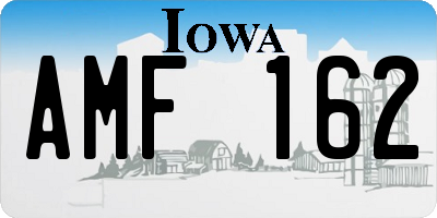 IA license plate AMF162