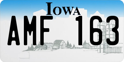 IA license plate AMF163