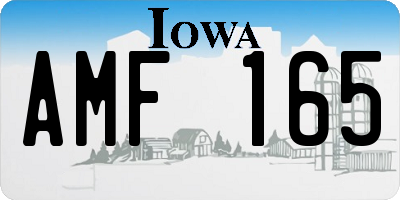 IA license plate AMF165