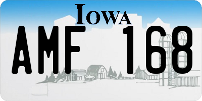 IA license plate AMF168