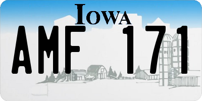 IA license plate AMF171