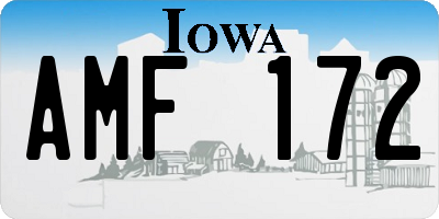 IA license plate AMF172