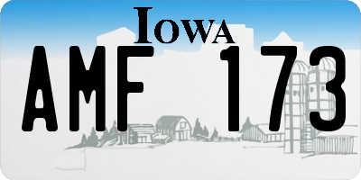 IA license plate AMF173