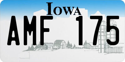 IA license plate AMF175