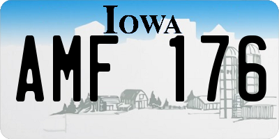 IA license plate AMF176