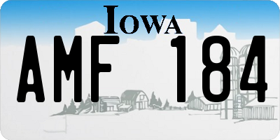 IA license plate AMF184