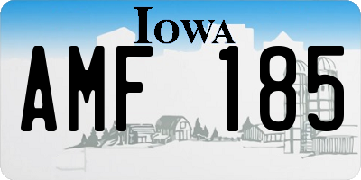 IA license plate AMF185