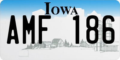 IA license plate AMF186