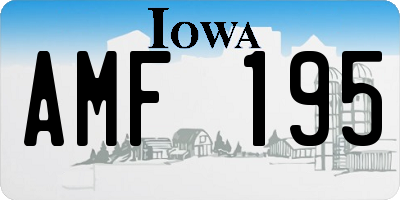 IA license plate AMF195