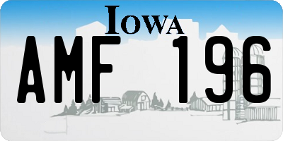 IA license plate AMF196