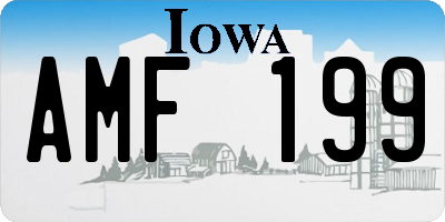 IA license plate AMF199
