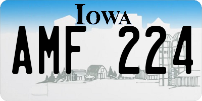 IA license plate AMF224
