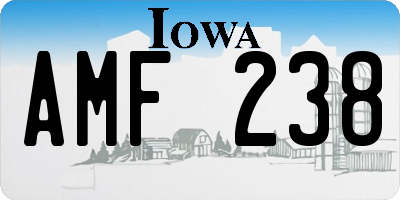 IA license plate AMF238