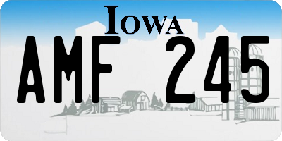 IA license plate AMF245