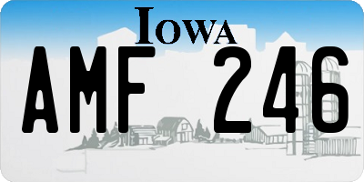 IA license plate AMF246