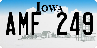 IA license plate AMF249
