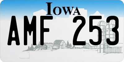 IA license plate AMF253