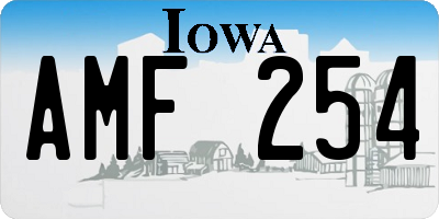 IA license plate AMF254