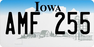 IA license plate AMF255