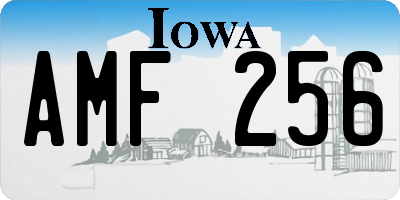 IA license plate AMF256