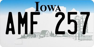 IA license plate AMF257