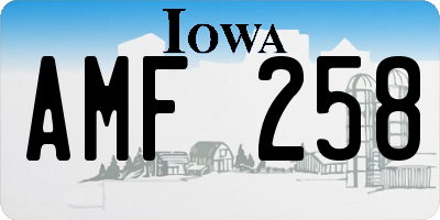 IA license plate AMF258