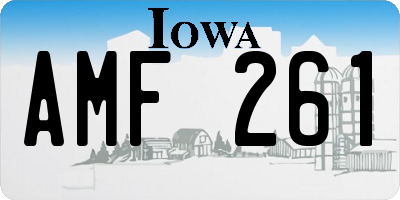 IA license plate AMF261