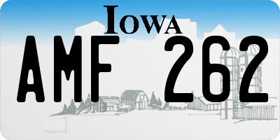 IA license plate AMF262