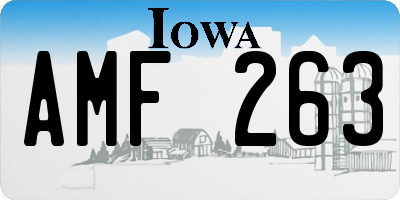 IA license plate AMF263