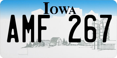 IA license plate AMF267