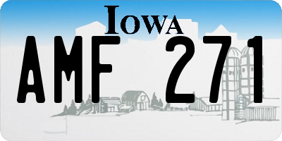 IA license plate AMF271