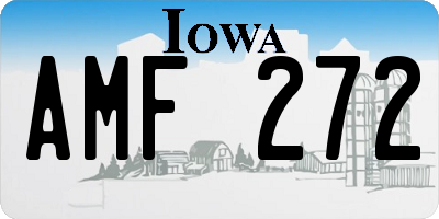 IA license plate AMF272