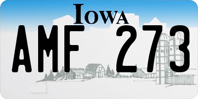 IA license plate AMF273
