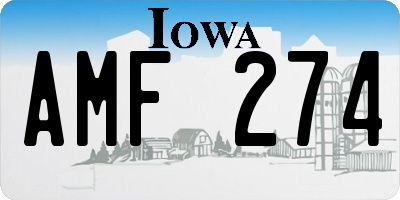 IA license plate AMF274