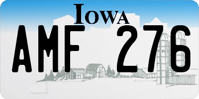 IA license plate AMF276