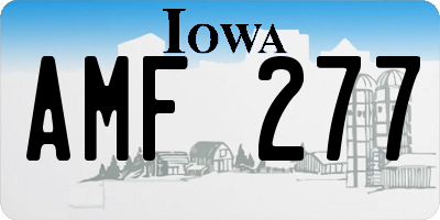 IA license plate AMF277