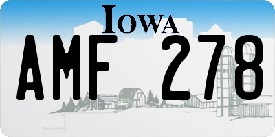IA license plate AMF278