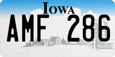 IA license plate AMF286