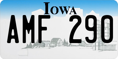 IA license plate AMF290