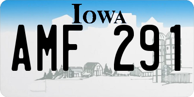 IA license plate AMF291