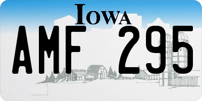 IA license plate AMF295