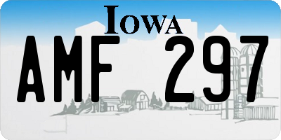 IA license plate AMF297