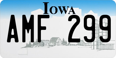 IA license plate AMF299