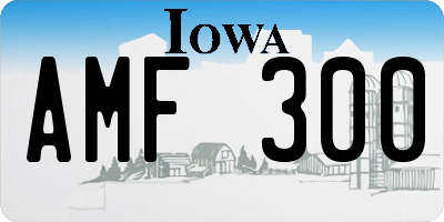 IA license plate AMF300
