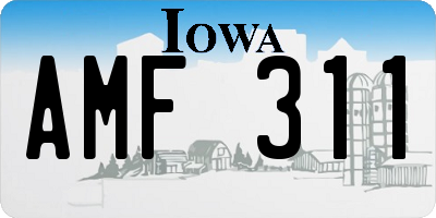 IA license plate AMF311