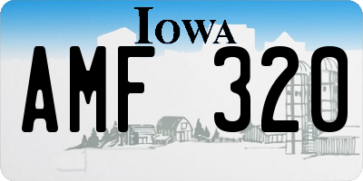 IA license plate AMF320